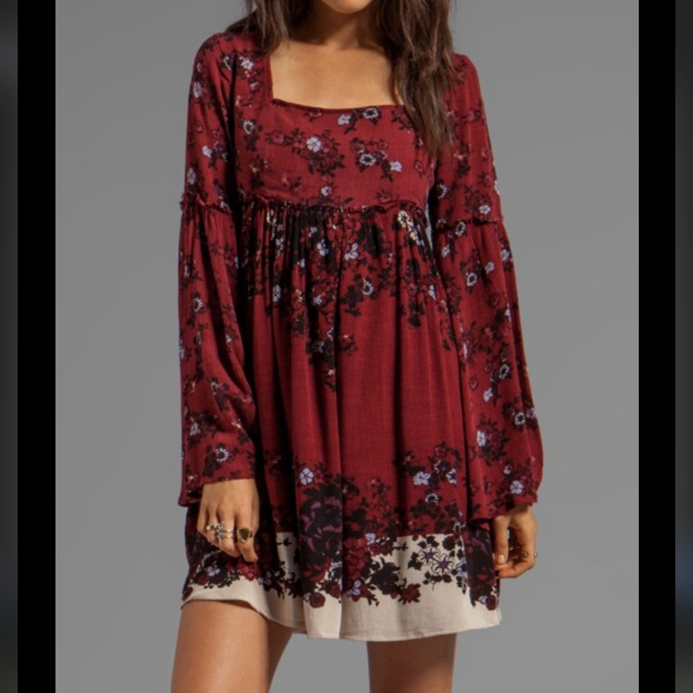 Free People Chinoiserie Tie Back Dress